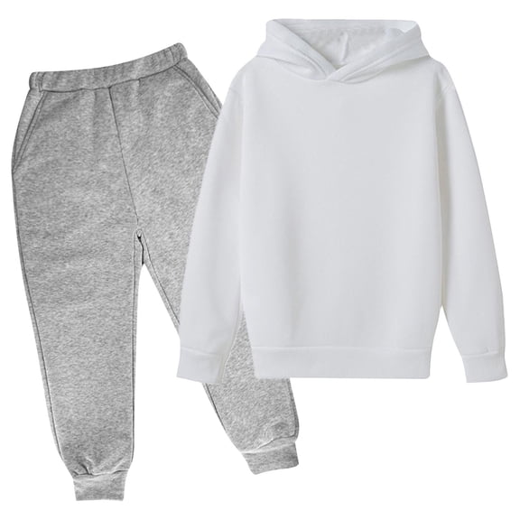 Xdegoge Toddler Boys 2 Piece Activewear Set Long Sleeve Pullover Hoodie Sweatshirt and Fleece Jogger Pants with Pockets Casual Gym Workout Sports Tracksuit