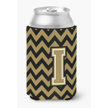 

Letter I Chevron Black and Gold Can or Bottle Hugger