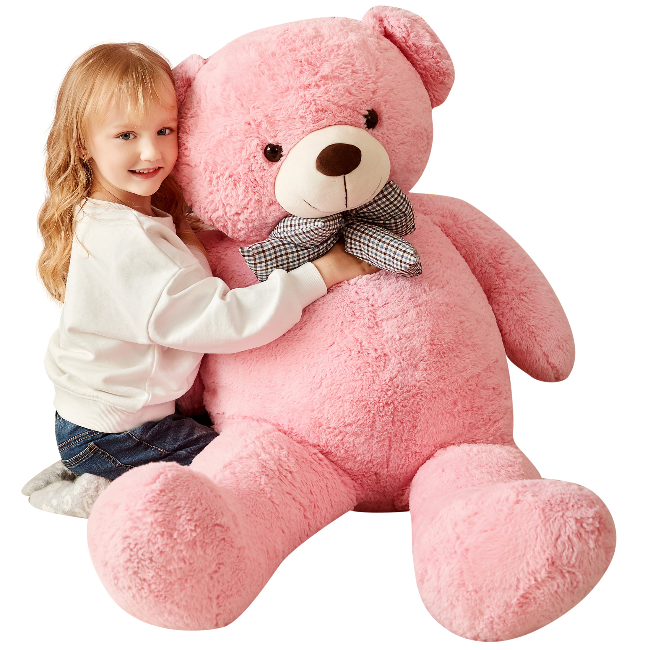Giant Teddy Bear Big Stuffed Animals Plush Toy for Girls  47" Pink 