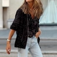 thumbnail image 3 of Women's sequined zipper jacket glitter evening cardigan casual dress coat disco costume, 3 of 9