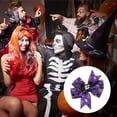 thumbnail image 3 of Unique Bargains 1 Pc Hair Clip Halloween Bow Hair Clips for Women Purple, 3 of 5
