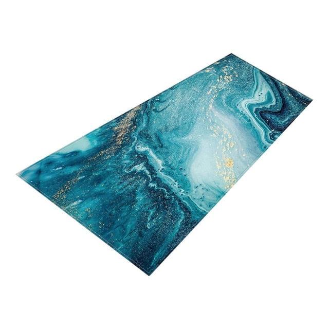 ziyahi Marble Floor Mat Door Mat Long Rug Carpet Entrance Entrance Door Doormat Blue