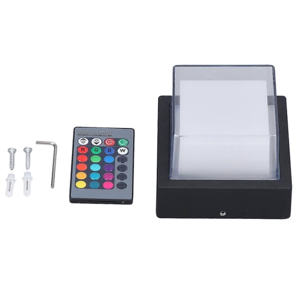 Outdoor Wall Sconce 5W RGB LED Remote Control Glareless Warm Light High Brightness Durable Waterproof Outdoor Wall Light