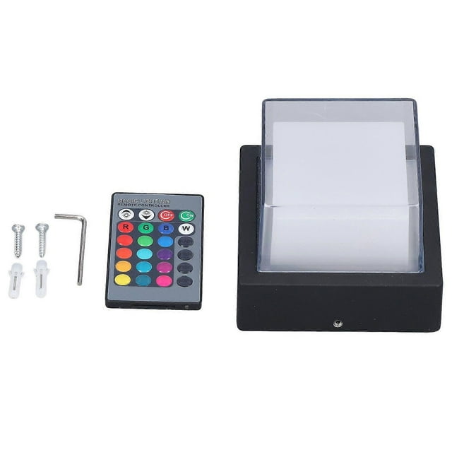 Outdoor Wall Sconce 5W RGB LED Remote Control Glareless Warm Light High Brightness Durable Waterproof Outdoor Wall Light