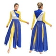 thumbnail image 2 of Women Modern Lyrical Dance Dress Church Choir Worship Liturgical Praise Gown Long Sleeve, 2 of 7