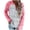 Pink, variant on Cardigan For Women Fashion Casual Patchwork Long Sleeves Hooded Sweater Cardigan Blouse Tops Zipper Coat