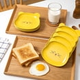 thumbnail image 6 of JHyouerji 8Pcs Multi Purpose Dinner Plate,Yellow Durable Plastic Dessert Serving Plates Easy Clean Tableware for Kitchen Dining Party Fruit Snack Food, 6 of 7