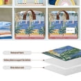 thumbnail image 4 of Yayeee Foldable Storage Basket for Shelves with Handles Waterproof Cloth Bins, Seaside Leaves, 4 of 7