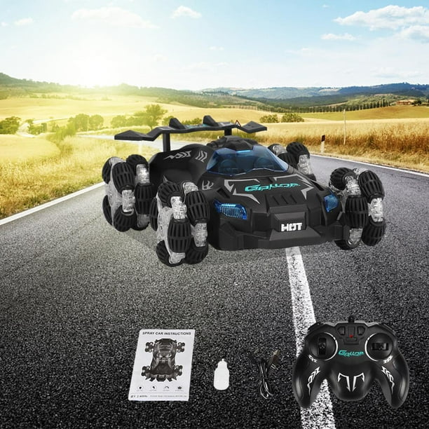 2.4G RC Car 1/12 con luces y música para , , carreras Negro Hugo Coche RC para niños