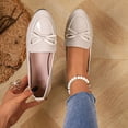 thumbnail image 5 of Lepsheexh Womens Loafers Shoes Plus Size Bow Decor Design Low Heel Soft Sole Comfortable Casual Daily Loafer Shoes for Women, 5 of 9