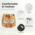 thumbnail image 4 of Balery Halloween Flamingos Pattern Women's Running Shorts with Liner 2 Pockets Elastic Workout Athletic Gym Yoga Shorts-Medium, 4 of 7