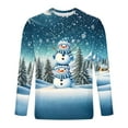 thumbnail image 4 of Royisotas Winter Shirts for Men Christmas Lightweight Tops Graphic Pullover Long Sleeve Big and Tall Trendy Mens T Shirts Blue, 4 of 5