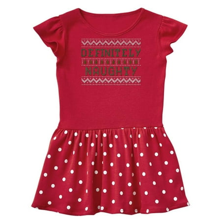 

Inktastic Ugly Sweaters Definitely Naughty Gift Baby Girl Dress
