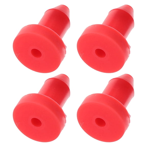 Raindrops 4-Pack Small Kayak Drain Plug Kit with Red Scupper Stoppers for Secure Water Drainage