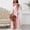 X-161Pink, variant on YMNXA Women's Pajama Set Long Sleeve Solid Color Robe And Suspenders Nightdress Fashion Soft Loungewear For Daily Wear Beige L