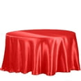 thumbnail image 6 of Efavormart 108 Inch Satin Round Tablecloth, Washable Linen Table Cover, Decorative Silky Fabric for Wedding, Party, Banquet Events - Red, 6 of 10