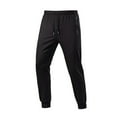 thumbnail image 2 of hoksml Men's Joggers Solid Color Elastic Drawstring Waist Athletic Pants with Zippered Pockets Elastic Cuffs, 2 of 6