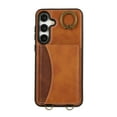 thumbnail image 5 of for Samsung Galaxy A15 Wallet Case with Card Holder - PU Leather Case for Women & Girls, Wrist Hand Strap, Secure Finger Ring, Shockproof Protective Phone Cover for Galaxy A15, Brown, 5 of 7