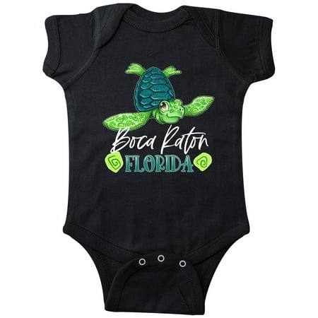 

Inktastic Boca Raton Florida Happy Sea Turtle Gift Baby Boy or Baby Girl Bodysuit