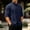 Navy, variant on Maean Big and Tall Shirt for Men Short Sleeve Tops Solid Color Fashion Vintage Boho Shirts with Pocket