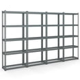 thumbnail image 1 of Gymax 4 PCS 5-Tier Metal Shelving Unit Heavy Duty Wire Storage Rack with Anti-slip Foot Pads, 1 of 10