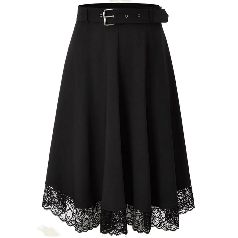 Black lace skirt clearance 4xl