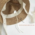 thumbnail image 2 of Little Girls Floppy Foldable Packable Wide Brim Summer Sun Hats Beach Straw Hat Baby Photography Straw Hats, 2 of 9