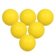 thumbnail image 1 of 6 Pack 9 Inch PU Dimpled Baseballs with Drawstring Carry Bag for Pitching Machine Practice, 1 of 8