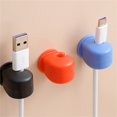 thumbnail image 2 of 3Pcs Cable Organizers Exquisite Shape Super Mini PVC Desktop Cable Holders Wall Small Hanging Racks for Home, 2 of 7