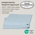 thumbnail image 3 of California Design Den 500 Thread Count 100% Cotton Standard Pillow Case, Soft 2 Pillowcases Queen Size Fits Standard & Queen Pillows - Blue (Gray Tone), 3 of 9