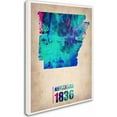 thumbnail image 2 of Trademark Fine Art "Arkansas Watercolor Map" Canvas Art by Naxart, 2 of 3