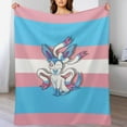 thumbnail image 2 of Pokemon Eevee Sylveon Throw Blanket Cute Flannel for Boys Girls Men Women, 2 of 7