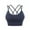 Blue, variant on Bxsruta Cross Back Sport Bras Padded Strappy Criss Cross Cropped Bras for Yoga Workout Fitness Low Impact Black M