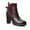 Burgundy, variant on Pennysue Women's Chunky Heel Booties Black Zipper Ankle Booties Size 8