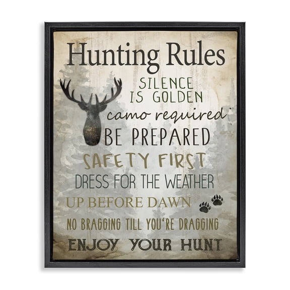 Stupell Industries Farmhouse Black Floating Frame Canvas Art, 17 x 21, by Kim Allen