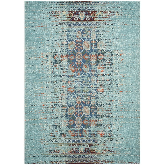 SAFAVIEH Monaco Annabelle Vintage Area Rug, Blue/Multi, 6'7" x 9'2"