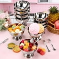thumbnail image 6 of 6 Pack Ice Cream Cups, Stainless Steel Ice Cream Bowl, Dessert Cups with Forks Serving Dessert Bowls Silver Coupe Glasses for Pudding Dessert Frozen Yogurt Fruit, 6 of 7