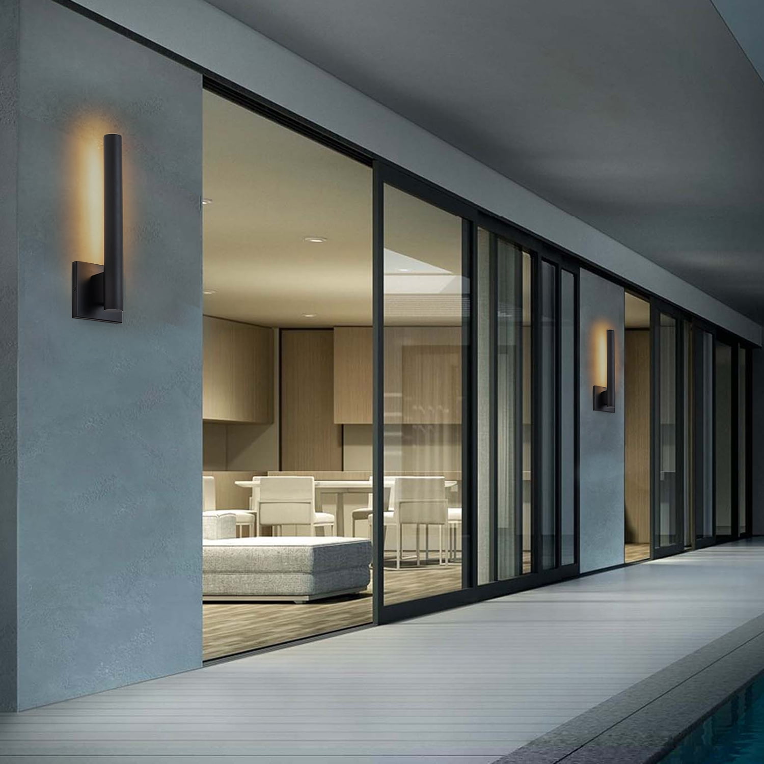 15.25 inch Modern Outdoor led wall sconce 3000K