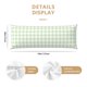 thumbnail image 3 of Balery Green Checkboard Funda Protectora para Almohada Corporal de Algodón Hipoalergénico con Cierre(55 x 21 pulgadas), Almohadas No Incluidas, 3 of 7