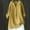 Yellow, variant on RKSTN Womens Tunic Tops Cotton Linen Blend Long Sleeve Fashionable Buttons Solid Color V Neck Casual Loose Mid Length Shirts Spring Summer Outdoor Wear Style