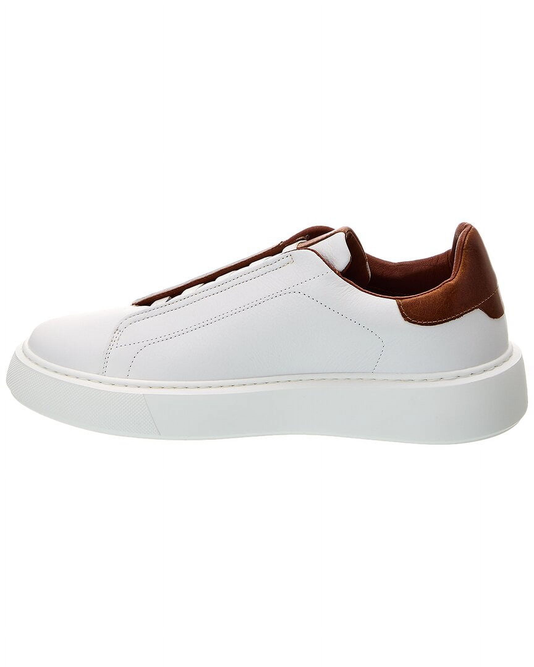 M by Bruno Magli Lisbon Leather Sneaker, 9, White - Walmart.com