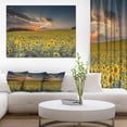 thumbnail image 1 of Sunflower Sunset with Cloudy Sky - Large Landscape Canvas Art, 1 of 3
