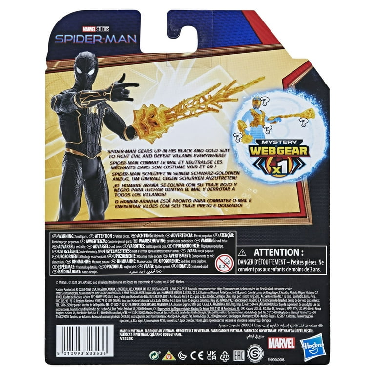Marvel Spider-Man Mystery Web Gear Black and Gold Suit Marvel Spider-Man Mystery Web Gear Black and Gold Suit