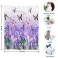 thumbnail image 4 of Urple Butterfly Flower Pattern Blanket,Comfortable Soft Flannel Throw Blanket,All Season,Warm Lightweight Blankets for Sofa Bed Couch Living Room Chair,30"x40", 4 of 4