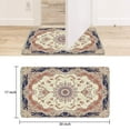 thumbnail image 6 of Retro Door Mat, 17 X 30 Inch Bohemian Orange Floral Patterned Carpet Welcome Doormat Decorative Home Floor Mat, Non Slip Rubber Back and Strong Water Absorption for Outdoor Indoor Entrance Decor, 6 of 6