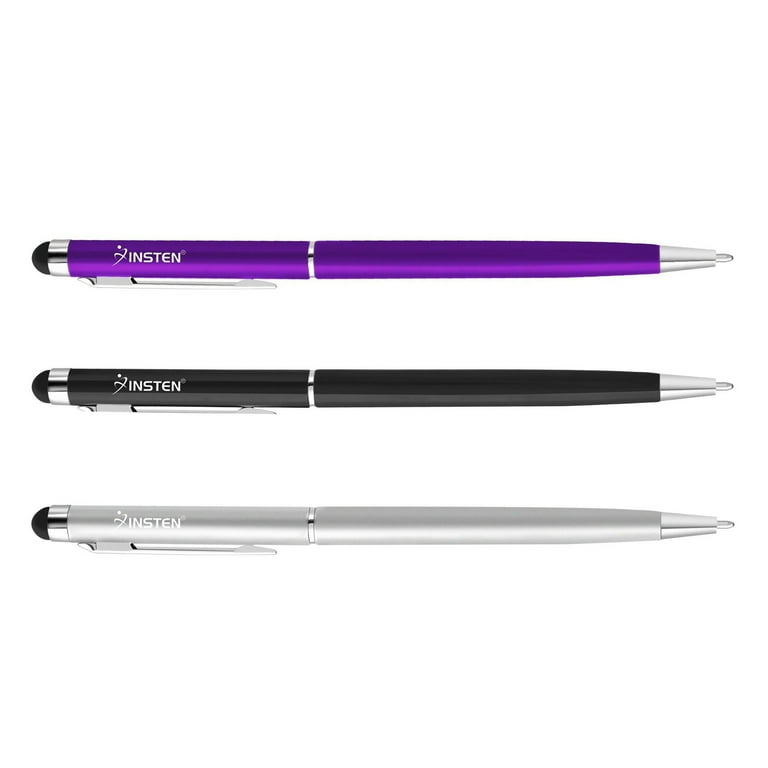Insten Touch Screen Stylus Ballpoint Pen, 2-in-1 Design, Universal