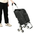 thumbnail image 3 of NIGSQJB Ultra-Lightweight Foldable Stair-Climbing Shopping Cart for Grocery-42L Capacity, 6 Wheels, Removable Oxford Waterproof Bag, Durable Aluminum Frame,Multi-Function Personal Hand Truck, Black, 3 of 9