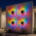 thumbnail image 6 of Solar Mandala Projection Wall Light - 7-Color Changing, Waterproof Metal for Yard & Patio, 6 of 8