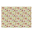 thumbnail image 1 of Food Cutting Board, Cartoon Pattern of Pepper Apple Watermelon Kiwi Carrot Cherry Peas Orange Lemon, Decorative Tempered Glass Cutting and Serving Board, in 3 Sizes, by Ambesonne, 1 of 2