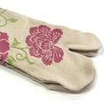 thumbnail image 4 of Wrapables® Tabi Flip-Flop Socks (Set of 3), Rose & Peony, Dark Blue, Gray, Beige, 4 of 4